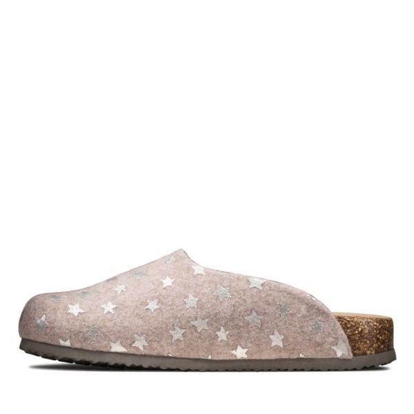 Clarks Womens Fireside Home Slippers Mauve | CA-2187465